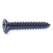 MIDWEST FASTENER Sheet Metal Screw, #10 x 1-1/2 in, Black Steel Flat Head Phillips Drive, 8 PK 79457